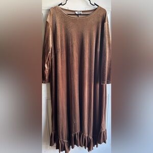 Dainty Jewells Brown Velvet Maxi Dress